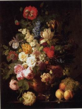 unknow artist Floral, beautiful classical still life of flowers.058